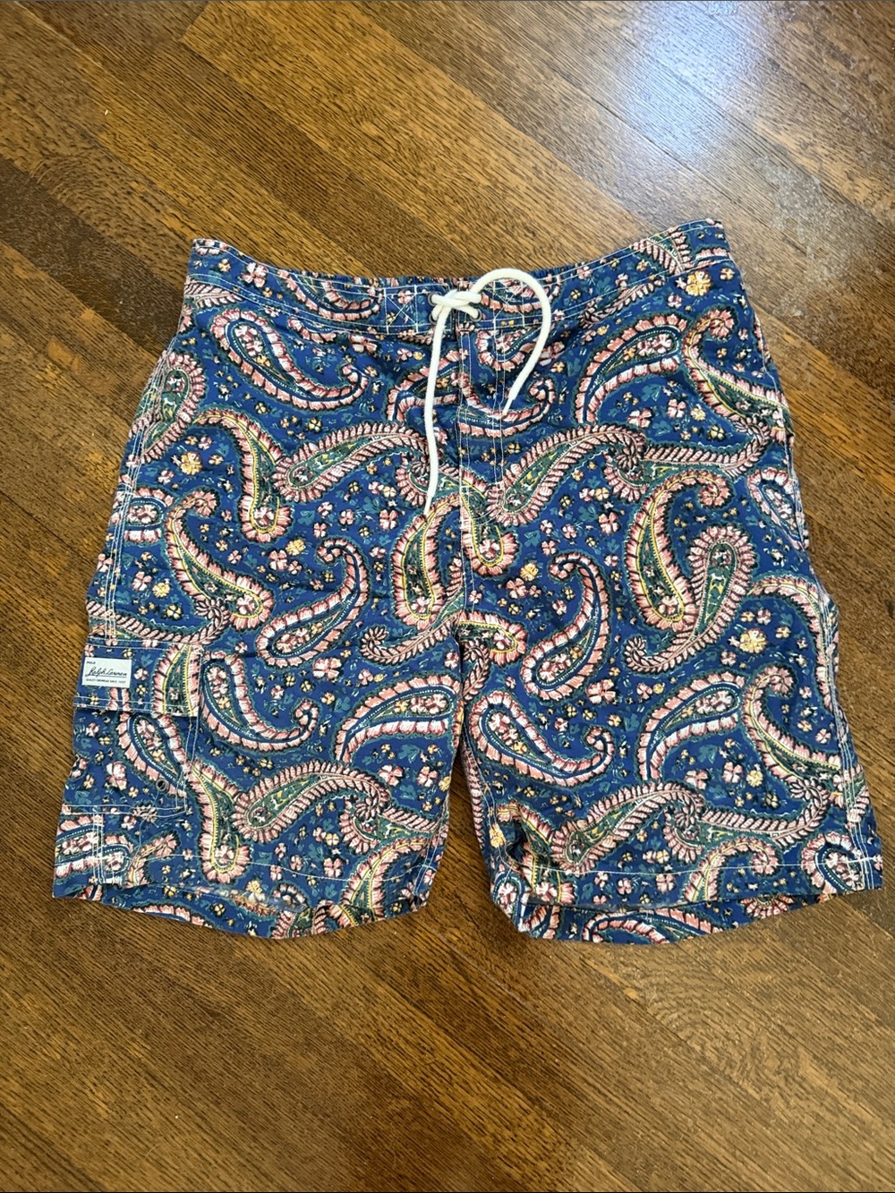 Polo by Ralph Lauren Navy Paisley Swim Trunks